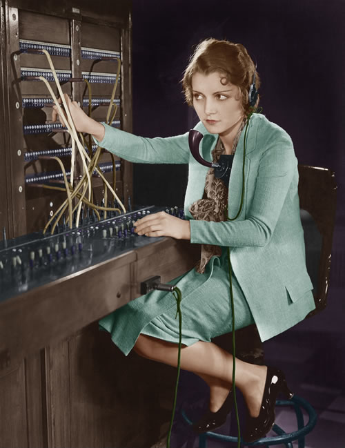 switchboard operator receptionist answering calls
